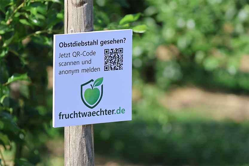 Fruchtwächter Hinweisschild